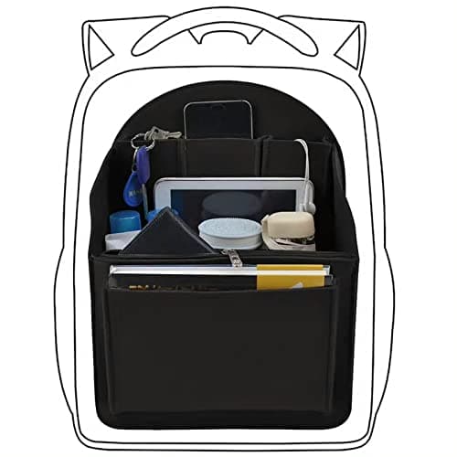 OYUEGE Felt Backpack Organiser Mini Backpack Organizer Insert Small Bag Divider for Rucksack Purse Lightweight Nylon Shoulder Bag Organizer Insert Color-E S — view 2