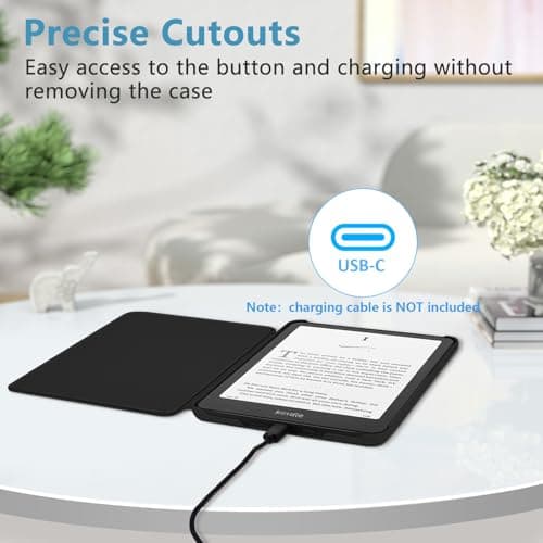 KBCASE Case for 7" Kindle Paperwhite (12th Generation-2024) and Kindle Colorsoft Signature Edition 2024, PU Leather Shell Cover with Auto Sleep/Wake for kindle Paperwhite 2024 E-Reader Case — view 5