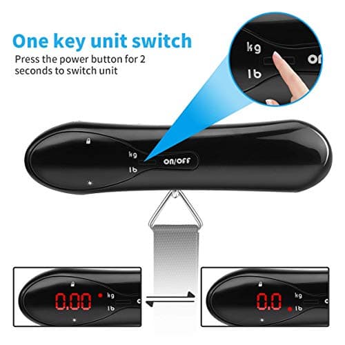 Luggage Scale 110 Lb/ 50Kg Digital Travel Hanging Suitcase Weight Scales — view 4