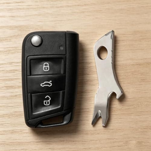 Keychain Bottle Opener 7-in-1 Key Tool with Screwdriver, Silver — view 6
