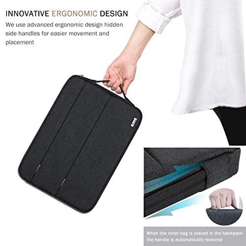 Voova Laptop Sleeve 15.6 Inch, Laptop Case for MacBook Pro 16, Black — view 5