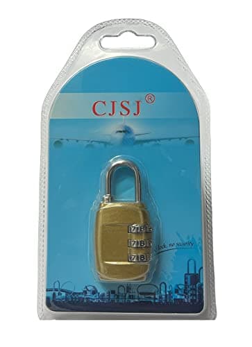 2pcs Luggage Locks, Padlocks with Code, Suitcase Locks, 3 Digit Combination Lock, Suitable for Gym Locker, Bike, School, Office, Bags (Gold) — view 2