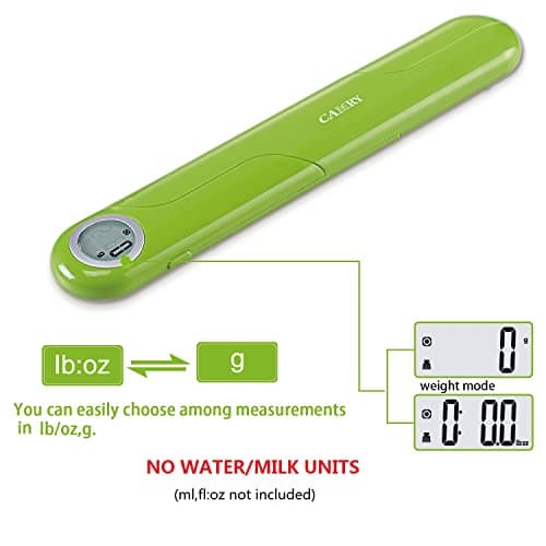 CAMRY Foldable Digital Kitchen Scale, Green — view 3