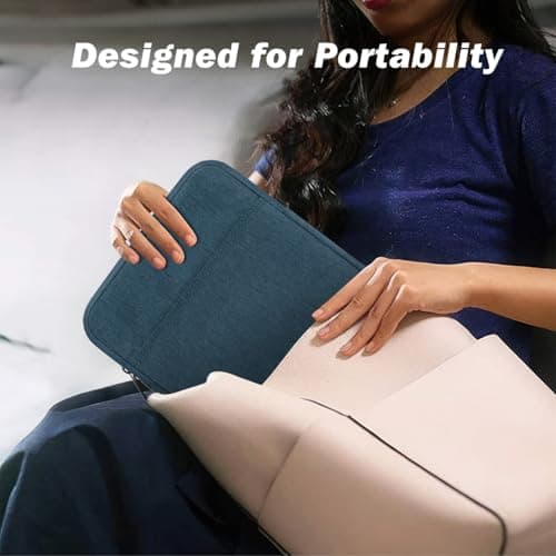 Dadanism 9-11 Inch Tablet Sleeve Bag Padded Carrying Case, Indigo — view 6