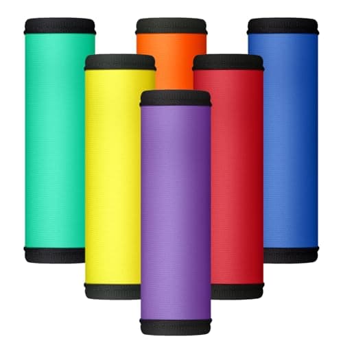 6 Pack Luggage Handle Wrap Bright Color Comfort Soft Handle Covers Suitcase Identifiers Travel Essential Luggage Identifiers for Beach Bag Backpacks Traveling