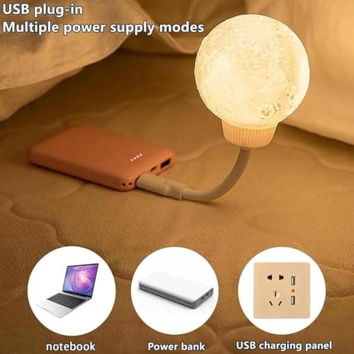Moon Night Light - Voice Controlled Lamp, Desktop LED Light for Bedroom — view 4