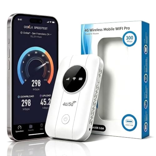 5G Wi-Fi 6 portable router, SIM-free MiFi device, 300Mbps ultra-fast internet, 3000 mAh battery, connects up to 28 devices – the perfect pocket Wi-Fi for travel, remote working and digital nomads-12