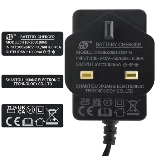 Tosiicop 12V Battery Charger for Kids Quad Bikes-12Volt 1000mA Chargers for Ride on Toys Car-Universal Power Adapter for Childs Electric Car Suit for Motorbike SUV Sports Car ATV Scooter (12V Charger) — view 3