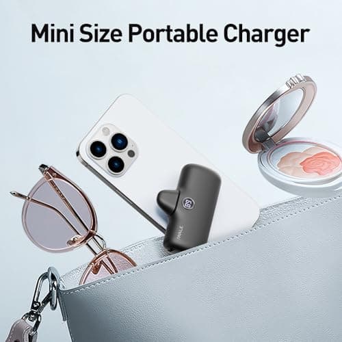 iWALK USB-C Portable Charger 4800mAh 20W Power Bank Small Fast Charging Battery Pack with LED Display Compatible with iPhone 17 Pro/16 Plus//16 Pro Max/15/iPad/AirPods Andriod Phone Samsung,Black — view 6