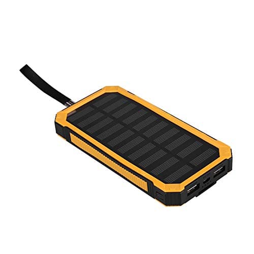 OPPWONG Dual USB 20000mAh Fast Charging Solar Power Bank Case Kit for Outdoor Activities (Yellow) — view 3