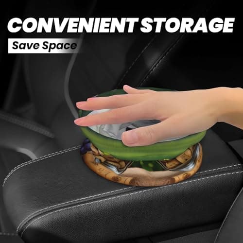MDATT Wine Bottle Corks Grapes Car Trash Can Leak-Proof Organizer For Long Road Trips And Family Vacations — view 4