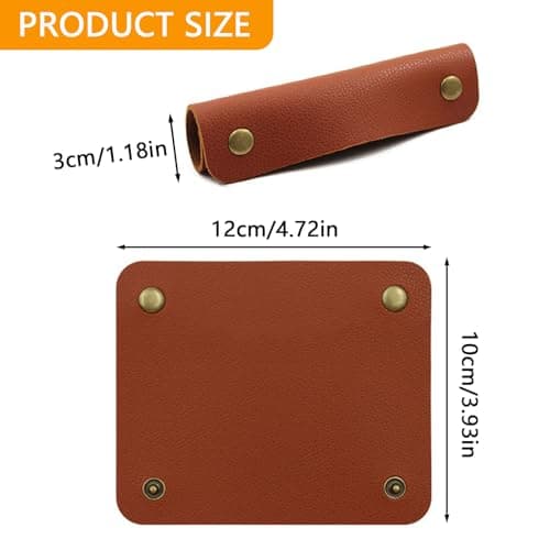 2Pcs Soft Luggage Handle Wrap PU Leather Handbag Handle Covers Comfortable Handle Protector Cover Strap Wallet Handle Grip Protector for Handbag Suitcase Luggage — view 2
