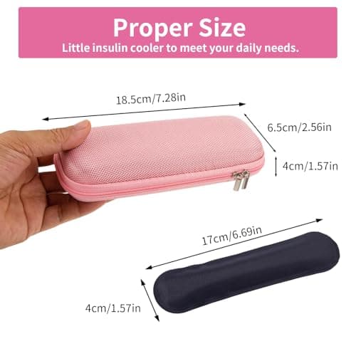 Nogsay Insulin Cooler Travel Case,Medicine Cooler for Travel with 2 Ice Packs,Diabetic Supplies Pen Case,Portable Insulin Travail Cases,Cooling Cases Insulated Organizer — view 2