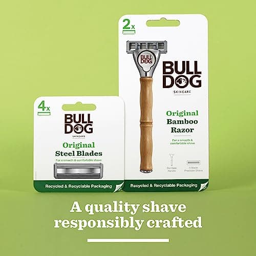 BULLDOG SKINCARE - Original Bamboo Razor Smooth Glide Razor Handle + 2 Blade Refills — view 6