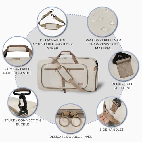 Fmeida 65L Foldable Travel Duffle Bag Waterproof Holdall Luggage Bags — view 6