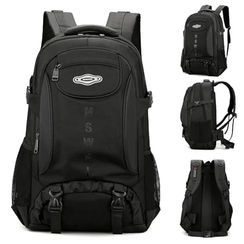 Ezmina 65L/85L Hiking Backpack Large Rucksack for Men and Women Black Camping Backpack Waterproof Hiking Daypack Trekking Bag for Travelling Touring Climbing Outdoor Sport — view 2