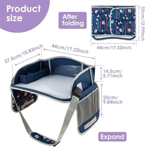 Kids Travel Tray Car Seat Tray Table Kids Holiday Essentials Car Activities — view 2