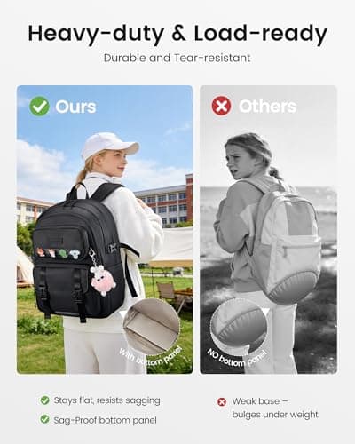 LOVEVOOK Cute School Bags for Girls, 15.6 Inch Large Laptop Backpack Womens — view 4