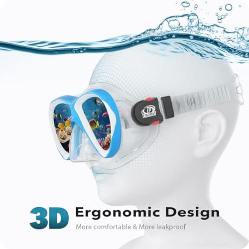 Findway Kids Snorkel Set, Children Swimming Goggles for Snorkelling, Snorkel Gear with Odourless TPU Breathing Tube for 4-16 Year Girls Boys — view 4