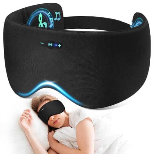 Sleep Mask Headphones, Bluetooth 6.0 Sleeping Headband for Side Sleepers