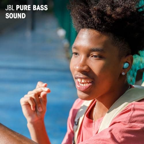 JBL Wave Buds 2, Wireless Noise Cancelling Bluetooth Earbuds with 40 Hours Playtime, JBL Pure Bass Sound, Smart Ambient Technology, IP54 Water and Dust Resistant, Multi-Point Connection, Black — view 2