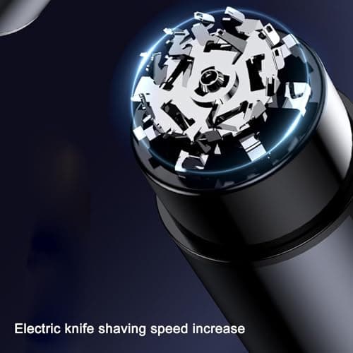 Sized Electric Shaver with USB Recharging Travel Trimmer, Red — view 5