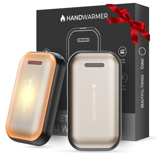 Fitabok Hand Warmers Rechargeable 2 Pack - 6000mAh Magnetic Electric Hand Warmer with 3 Heat Up to 55°C, USB-C Charging, Pocket Heater for Outdoor, Camping, Raynauds
