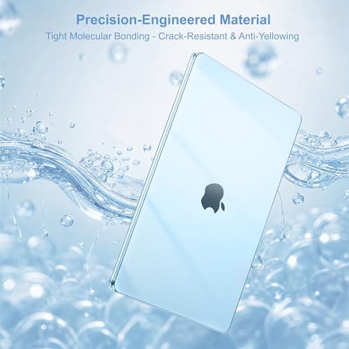 MOSISO Compatible with MacBook Air 13 inch Case M5-M2, Crystal Sky Blue — view 5