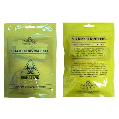 Shart Survival Kit Wipes Emergency Pants Gift for Him Her Dad Retirement Adult Boyfriend Stocking Filler Christmas Birthday Novelty Present Prank Rude Funny Idea Friend Fathers Day Old Age — view 3
