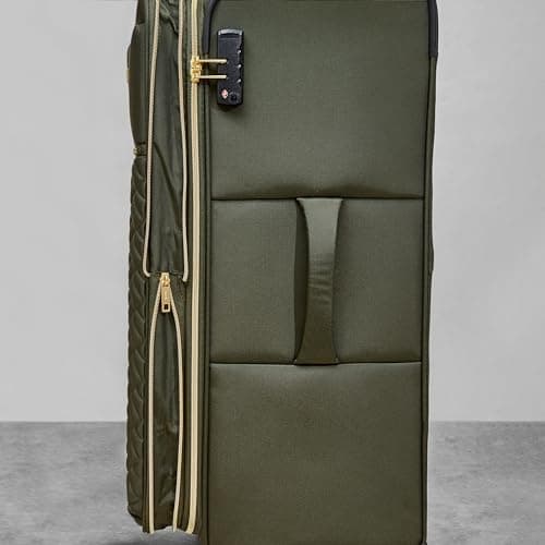 Rock Sloane Medium 52/59L Expandable Soft Shell Suitcase - Khaki — view 6