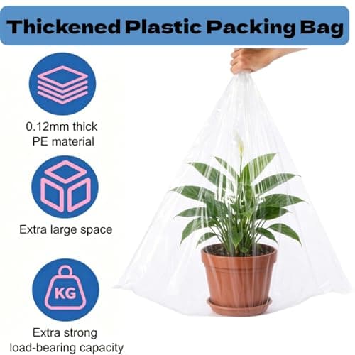 5 Pack Extra Large Clear Plastic Storage Bags, Heavy Duty Storage Bags — view 6