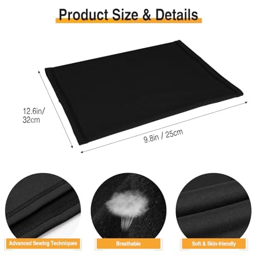 HEGGCOOE 4 Pcs Neck Warmer Snood for Men & Women, Winter Windproof Fleece Neck Gaiter Face Cover Scarf for Outdoor Sport Motorcycle Skiing Running Cycling (4x Black) — view 5
