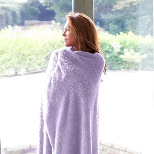 Snug Rug Lavender Blanket Sherpa Fleece Fluffy Luxury For Sofa Blankets Warm Winter Soft Throws 127 x 178cm (50"x 70") — view 5