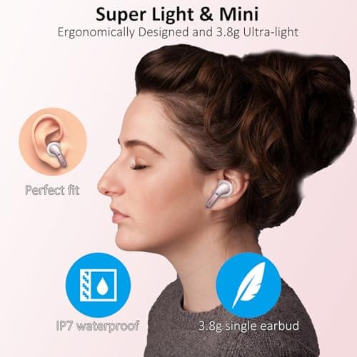 Ordtop Wireless Headphone Bluetooth 5.4 Earbud, HiFi Stereo Bass in-Ear Bud — view 4