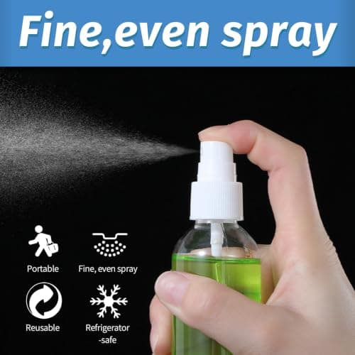 6 Pack 10 ml Fine Mist Spray Bottles, Clear Refillable Travel Atomisers — view 4