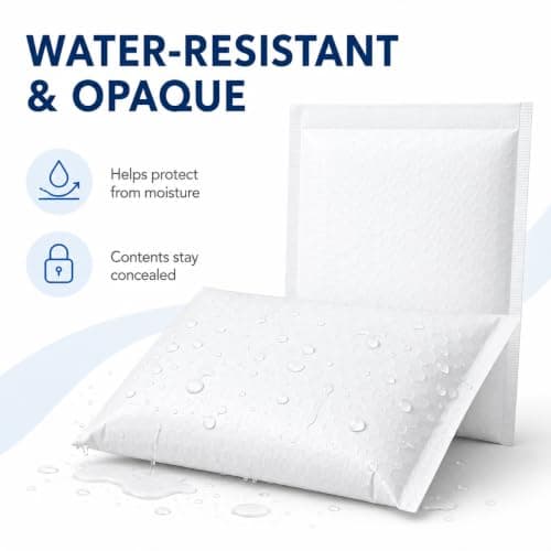 Long Large Bubble Mailers, White Padded Envelopes, 18 x 45 + 4 cm, 147 Pack — view 6