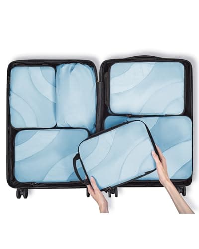 BAGSMART 6 Set Compression Packing Cubes, Travel Bag for Carry on Backpack — view 2