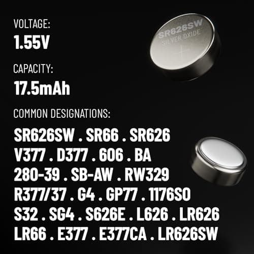 ABSINA SR626SW Battery 1.55V Silver Oxide - Leakproof & Long-Lasting — view 5