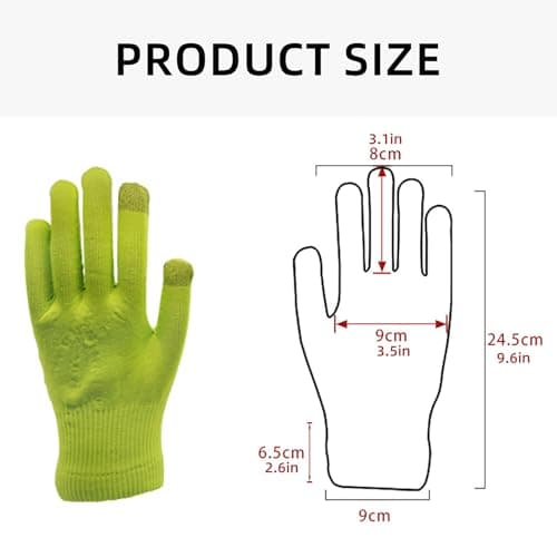 Jazuaiao Nonslip Touchscreens Ski Gloves for Mountaineering, Yellow — view 3