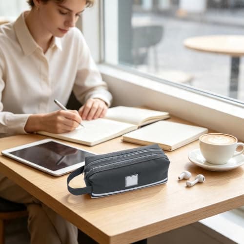 Pencil Cases For Students, Double-Layered Stationery Organizer Pouch — view 5