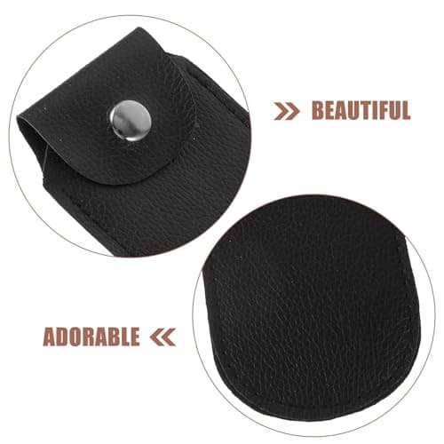 MUELODSIC Portable Genuine Leather Harmonica Pouch for 21 Holes Harmonica Simple and Elegant Design Suitable for Travel and Outdoor Use Easy to Clean Timeless Black Storage Bag — view 5