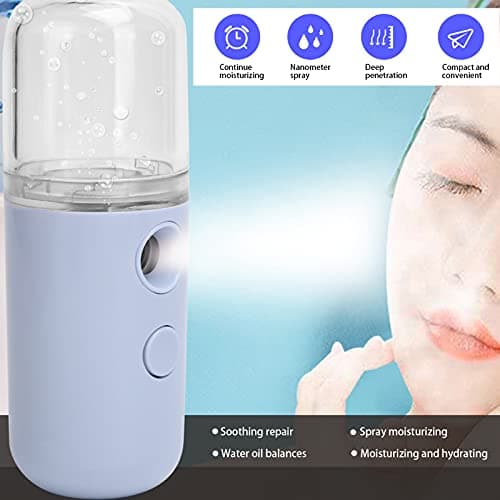 XOYIXOYI Facial Mist Spray, for All Skin Types, Portable Water Atomizer, Fine Mist Hydration, USB Rechargeable, Travel Size (Light Purple) — view 3