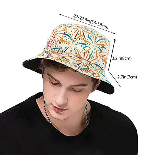 Unisex Happy New Year Bucket Hat Sun Protection Wide Brim Hats Packable Summer Travel Cap for Women Men, Happy New Year-13, One Size — view 3