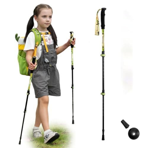 Qunature 1PCS Walking Pole for Kids Ultralight Hiking Stick with Flip Lock