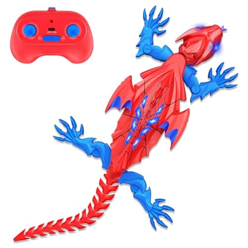 Shayson Wall Crawler Gecko, Floor Ceiling Crawling lizard toys for Kids