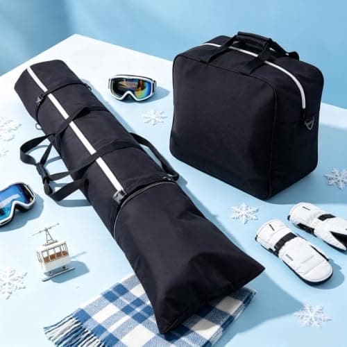 Waterproof Oxford Cloth | Travel Set, Padded Ski Bag and Boot Bag Combo — view 3