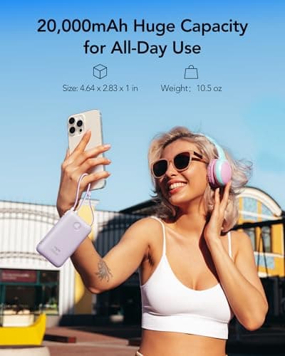 VIYISI 20000mAh 30W Fast Charging Power Bank with Built-in Cable — view 5