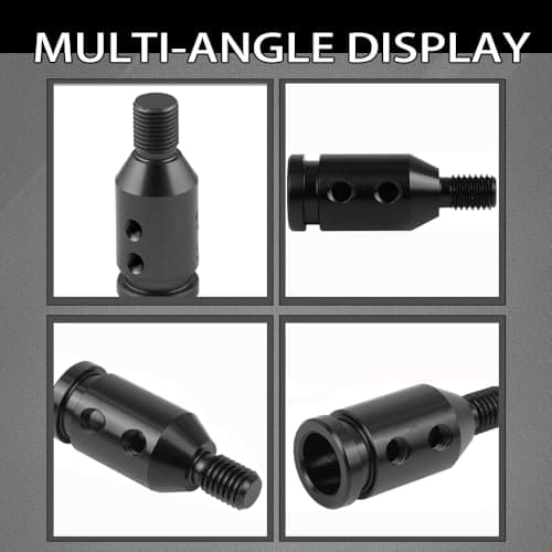 Yiranfuyao M12x1.25 Universal Car Gear Shift Knob Adapter, Upgraded Aluminum Gear Stick Shifter Adapter with 4 Fittings for Non Threaded Shifter — view 5