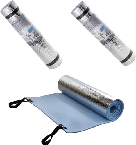 VIVAAS Set Of 2 Insulated Foam Roll Up Eva Foam Mat Sleeping Mattress For Camping, Picnic, Hiking, Travel, Yoga, Pilates, Gym, Abdominal Exercise, Fitness Workout, Beach Indoor And Outdoor