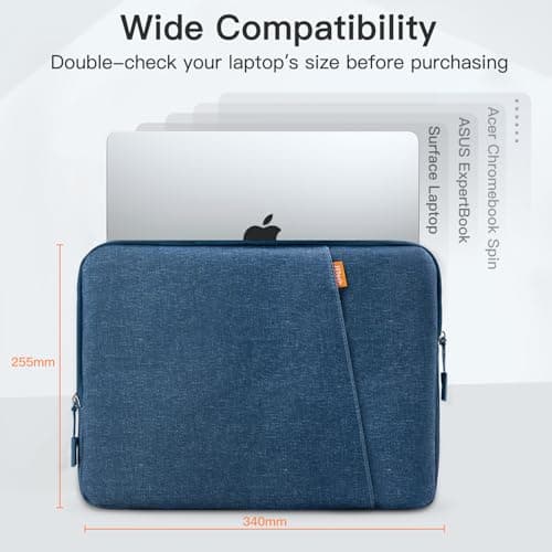 JETech Laptop Sleeve for 13-14 Inch Devices, Navy — view 2
